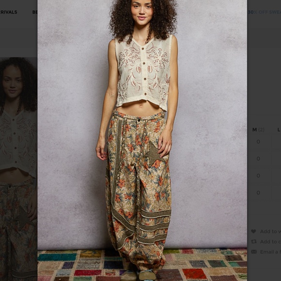 💕POL “ RUBY 3 “ POL  Jogger Pants with Cut and Sew Sweater Knit 87 - Picture 4 of 7